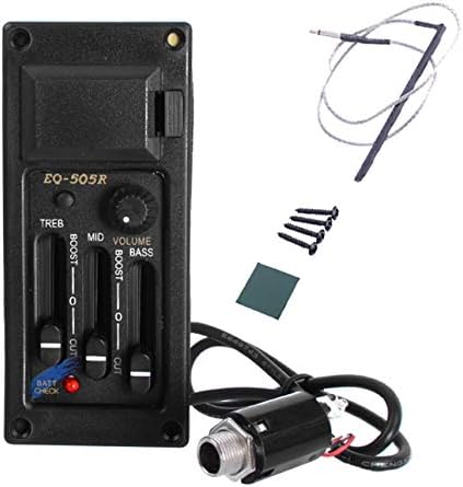 Guitar Pickup 3 Bands EQ Equalizer Guitar Preamp Equalizer Piezo For Ovation Acoustic Guitar Preamp System Volume Control of Ballylelly