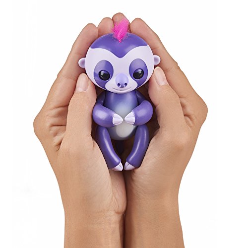 Fingerlings Baby Sloth - Marge (Purple) - Interactive Baby Pet - by WowWee