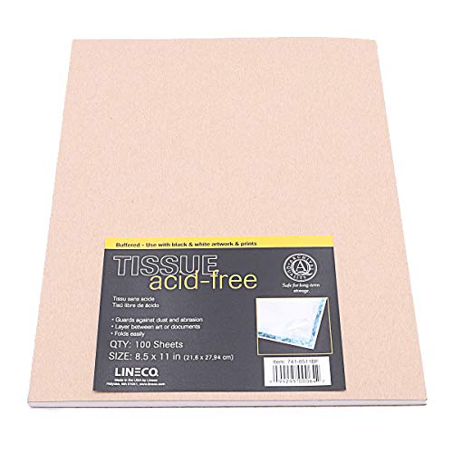 image for Lineco Buffered Acid-Free Interleaving Tissue, 8.5x11, Pack of 100. Ex