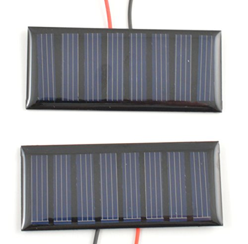 Small Solar Panel 4.0V 50mA with wires - 2 pack