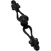 6pcs Vintage Style Cabinet Handles Dresser Drawer Pull Knob Wardrobe Cupboard Knobs with Plate and Screws