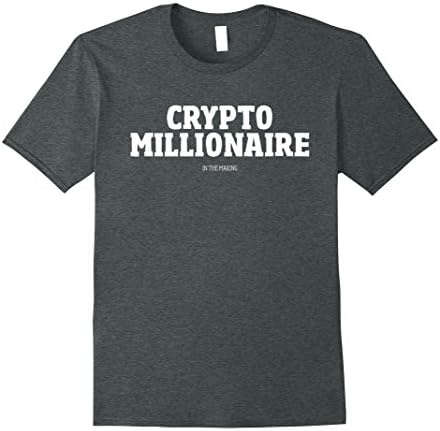 Mens Crypto T-Shirt Millionaire In The Making for Hodlers Large Dark Heather