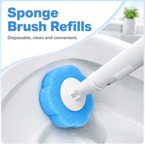 72 pezzi di ricariche per spazzole igieniche monouso, set con spazzola per WC e detergente per toilette, accessori per la pulizia del bagno