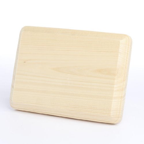 Set of 4 Unfinished Beveled Edge Unfinished Wooden Plaques