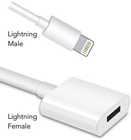 ALife Extension Cable (White, 3.3FT/1M) Extender Dock Cable Pass Video, Data, Audio