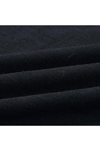 Herose 2018 Teen Girls Cotton Poly Casual Active Wear Lounging Maxi Dress S Black - Thumbnail 3