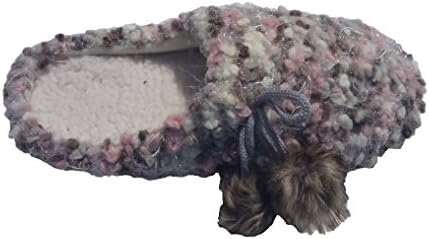 Womens Falls Creek Fuzzy Popcorn Scuff Slippers with Memory Foam (Medium 7-8)
