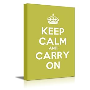 Keep Calm and Carry On Stretched Grass Green