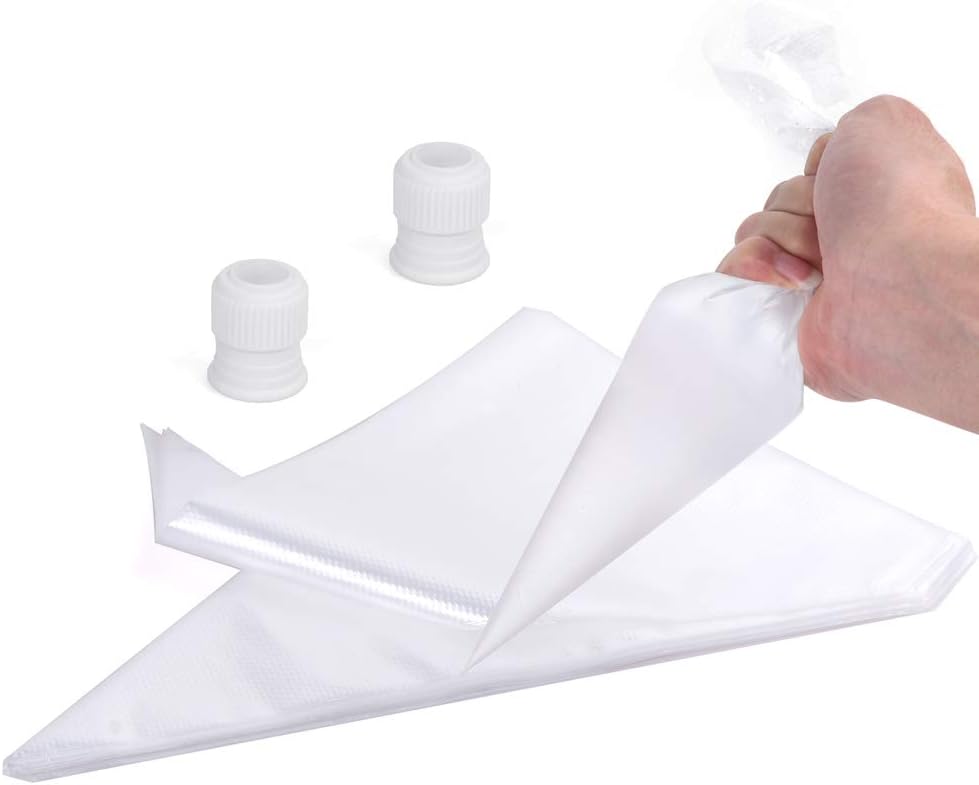 Piping Bags, Kmeivol 100 Pack 14-Inch Icing Bags, Disposable Cake Pastry Bag Anti-Burst, Piping Bags Disposable, Cake Disposable Decorating Bags, Cupcake Decorating Bags