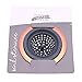 COOK with COLOR Sink Strainer, Kitchen Sink Drain Strainer, Easy to Clean Silicone Drain Basket with Copper Rim (Grey)