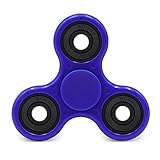 Cppslee Hands Fidget Spinner Toy Stress Reducer- Perfect For ADD, ADHD, Anxiety, and Autism Adult Children (Blue + black)