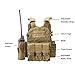 ESA Supplies Tactical Molle Airsoft Vest Paintball Combat Training Vest Soft Vest Tan with Triple Mag Pouch Intercom Pouch and Accessary Bag
