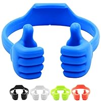 Honsky Thumbs-up Cell Phone Stand, 5 Packs Universal Flexible Multi-Angle Cute Desk Phone Holder, Compatible with Tablet Android Smart Cellphone Travel, Blue Black Green White Pink