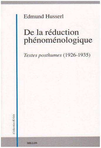 De la réduction phénoménologique