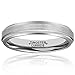 MNH Tungsten Carbide Rings for Men Women Wedding Band 4mm Comfort Fit Matte Finish Size 4-12
