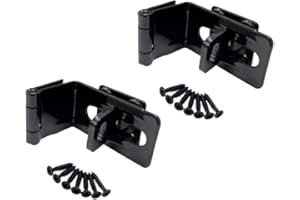 QCAA 90 Degree Angle HASP and Swivel Staple, 4-1/2", Steel, Black, 2 Pack, Made in Taiwan