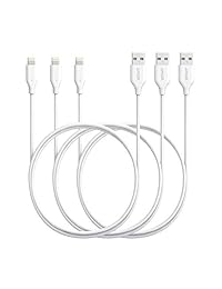 [3 Pack] Anker Powerline Cable Lightning (3ft) Apple MFi Certificado   Cables Lightning para iPhone Xs XS Max XR X   8 8 Plus   7 7 Plus, iPad Mini   4 3   2, iPad Pro Air 2