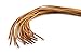 OrthoStep Thin Round Athletic Nylon Gold - Tan Combo 54 inch Shoelaces - Fused Tips - Work Boot Laces 2 Pair Pack