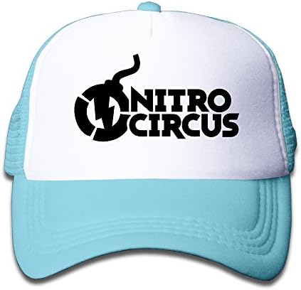 Macthy Nitro Circus Logo Boy's Mesh Snapback Hat Cap SkyBlue