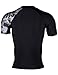 HUGE SPORTS Men's Splice UV Sun Protection UPF 50+ Crew Neck Skins Rash Guard Short Sleeves
