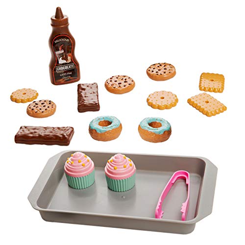 Toy Chef Bakery Pretend Playset with Toy Foods — Plastic Food for Kids — Childrens Birthday Gift