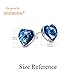NEEMODA Gifts for Women Blue Crystal Stud Heart Earrings for Girls Fashion Jewelry for Her Birthday Anniversary Valentines Mothers Day