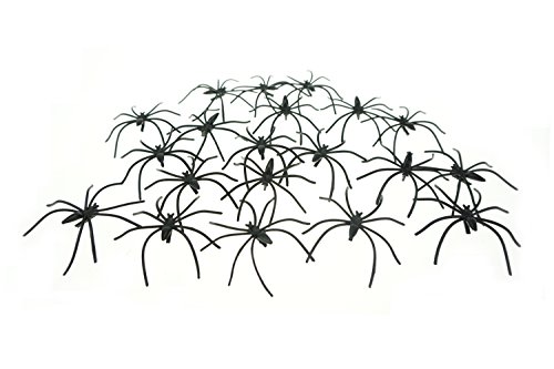 Bilipala Scary Plastic Spiders Small Fake Spider Joke Toys for Prank, Pack of 20