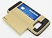 Bastex Samsung Galaxy S7 Edge Case, Hybrid Black Rubber Silicone Cover Gold Hard Plastic Hidden Credit Card Cash Id Holder Slot Case for Samsung Galaxy S7 Edge G935