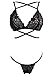 Women's Sexy Lingerie Babydoll Sleepwear Underwear Lace Dress G-String Nightwear (S) Black
