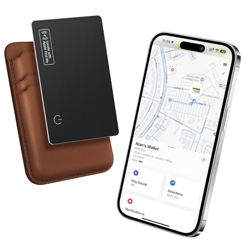 Ultra Slim Air Card Tag: 2025 MFi Certified Wallet Smart Tracker Card - Compatible with Apple Find My Wallets Finder Tracking Cards Tags, Keep Track Item Locator of Luggage, Passport, Purse, Backpack