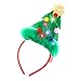 JOYIN 2 PCS Lighted Christmas Headbands with LED lights in Springy Santa Hat Tree Designs for Christmas and Holiday Parties (ONE SIZE FIT ALL)
