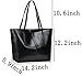 Obosoyo Women's Handbag Genuine Leather Tote Shoulder Bags Soft Hot Black