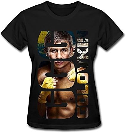 AHOO Women's Tee Shirt Gennady Golovkin Ggg Boxer Black Size L