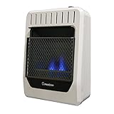 ProCom Heating Ventless INC MGH10BF 10,000 BTU Dual Fuel Blue Flame Gas Wall Heater, White