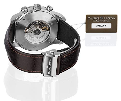 Maurice-Lacroix-Pontos-Chronographe-Automatique-Herren-Armbanduhr-Chronograph-Automatik-mit-braunem-Lederband-PT6288-SS001-330-2