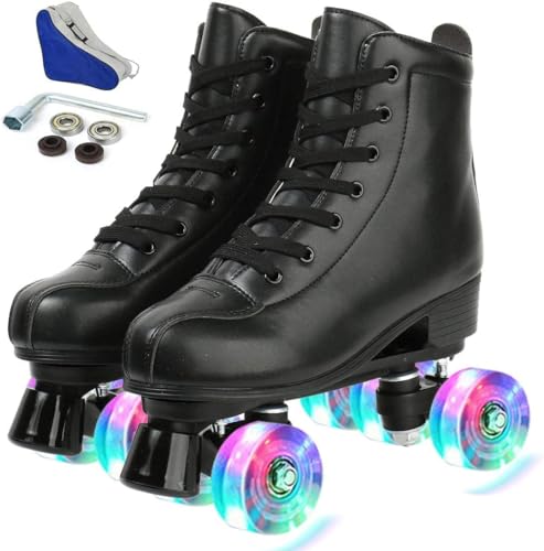Jessie PU Leather Roller Skates