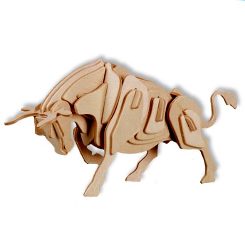 3-D Wooden Puzzle - Bull -Affordable Gift for your Little One! Item #DCHI-WPZ-M002