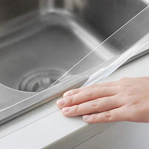 P S Retail Transparent Acrylic Waterproof Self-Adhesive Tape for Kitchen Sink Corner Line Sticking Strip(3cmX3m)