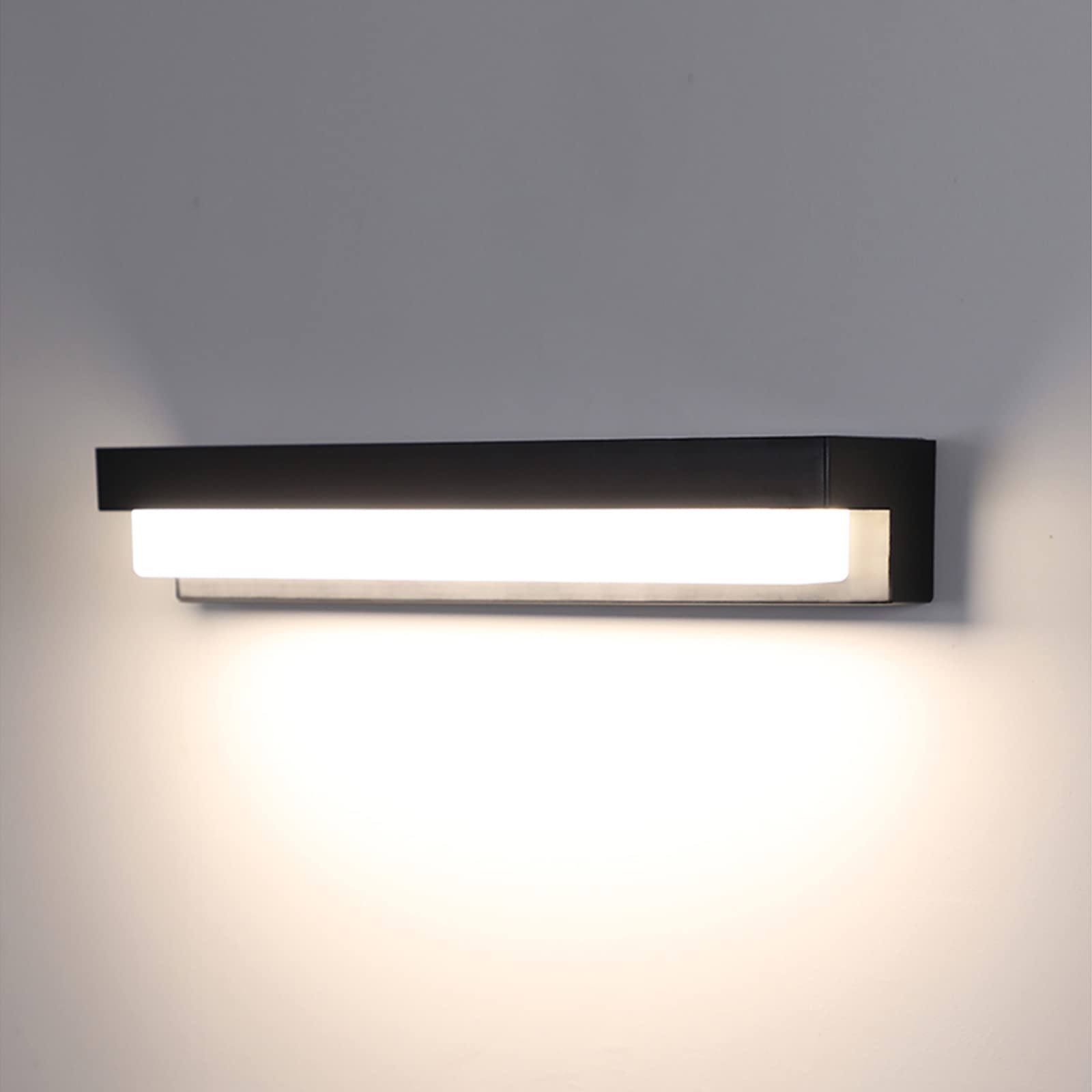 YOHAYO Outdoor Solar Light with Motion Sensor 3 Modes Outdoor Solar Lamp with Radar Sensors Dimmable Wall Lamp with Remote Waterproof IP65 Warm White