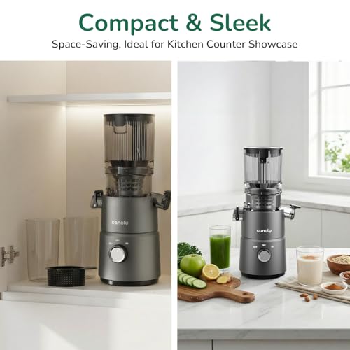 CANOLY COLD PRESS JUICER, 4.5″ WIDE FEED CHUTE JUICER MACHINE
