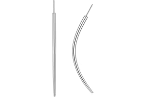 WOLAYI G23 Titanium Threadless Piercing Taper 16G/18G/20G Flat Back Earring Applicator Tool Insertion Pin for Push In Nose Lip Ear Tragus Helix Body Piercing Jewelry Stretcher Assistant Tool