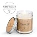 Milestone Candles New Home Clear Jar Soy Blend Candle 7.5 oz Glass, Made in The USA, 100% Cotton Wick, Reusable Keepsake