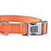 Browning Classic Preformance Webbing Pet Collar, Fully Adjustable, Available in Solid Colors and Camo Patterns, Safety Orange, Medium