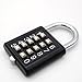 MIONI 10 Digit Push Button Combination Padlock, 5 Digit Locking Mechanism,Blue (2 Black)