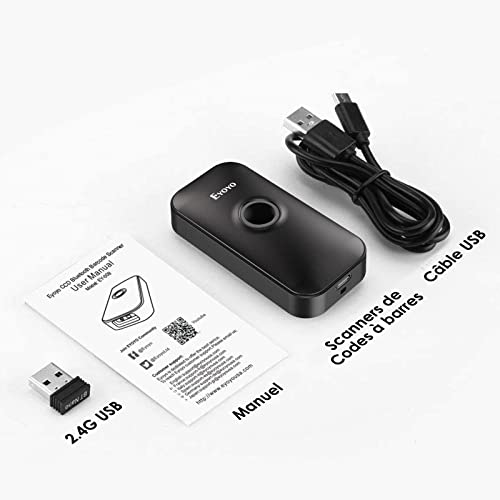 Eyoyo 2D Bluetooth Barcode Scanner, Wireless 1D QR Barcode Scanner for iPhone iPad, iOS, Android, PC Tablets POS