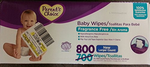 Parents Choice Fragrance Free Baby Wipes (800 Count)