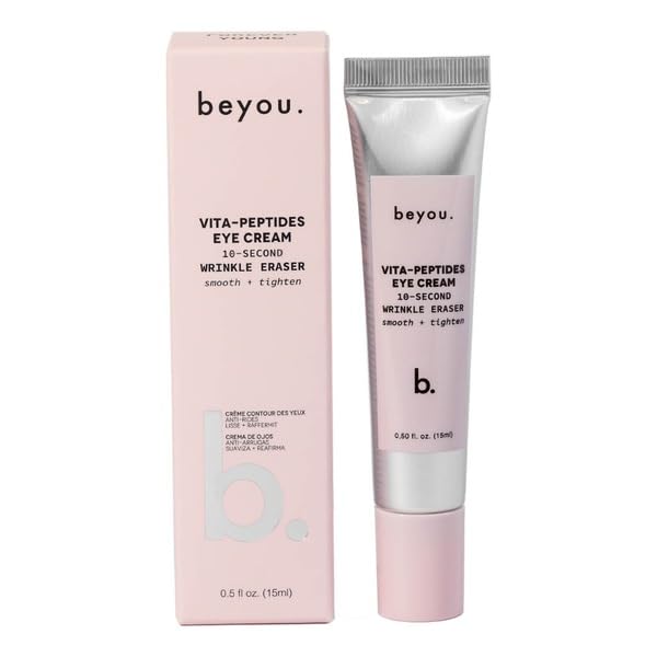 Beyou. 10-Second Wrinkle Eraser Eye Cream, 0.5 oz, Antioxidants, Peptides, Hydrating, Reduce Wrinkles, Paraben Free, Plant-Based, Cruelty-Free, All Skin Types