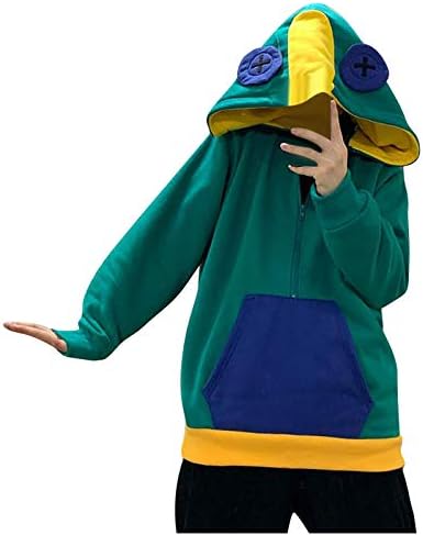 かえる柄 パーカー かわいい Chenyoulan ロング トレーナー 韓国ファッション レディース 萌え トップス 森ガール ゆったり スウェット カジュアル フード付き プルオーバー 大きいサイズ オーバーサイズ ビックシルエット キュート