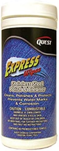 Quest Specialty 653011 Express Wipes Stainless Steel Polish & Cleaner