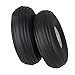 szzijia 3.5 Inch RC Airplane Black PU Tire Wheel with Beige Plastic Hub Super Light Aircraft Assembly Parts Pack of 2